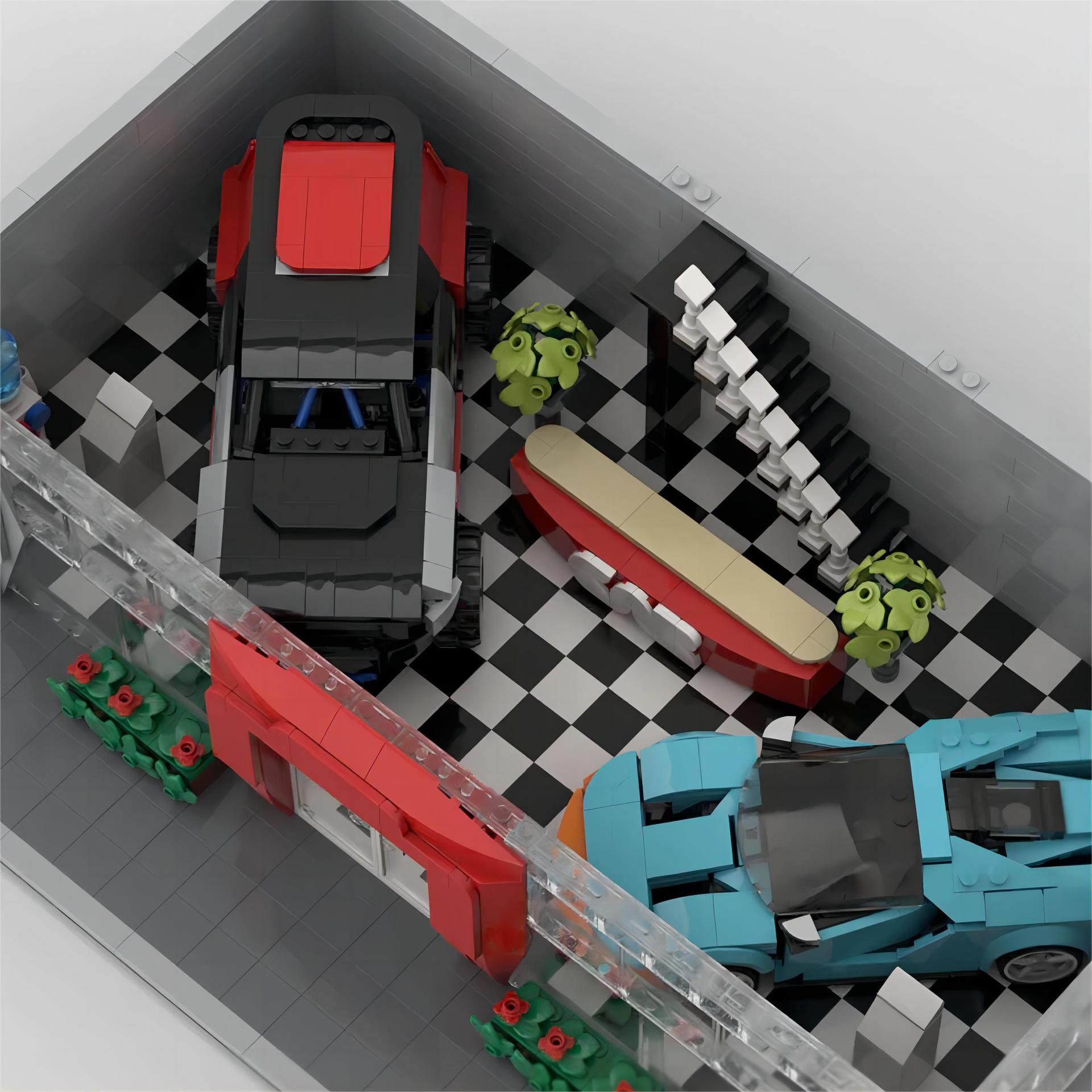 "2 aukštų automobilių salonas" Konstruktorius