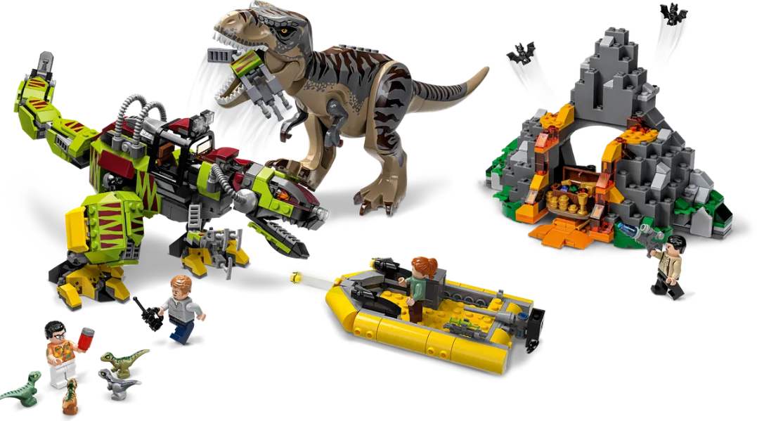 "Tiranozauro ir roboto dinozauro kova" Konstruktorius