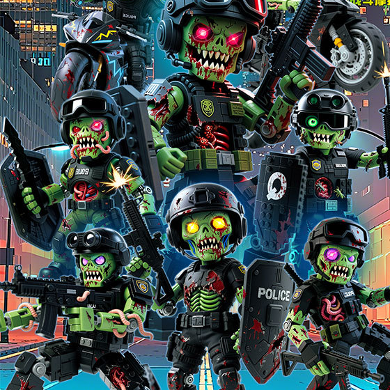 Atsitiktina "Zombių Policininkų" figurėlė